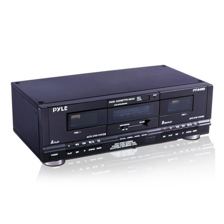 UPC: 0068888712835 | Pyle PT649D Dual Stereo Cassette Deck Player System for Music & Audio Recording