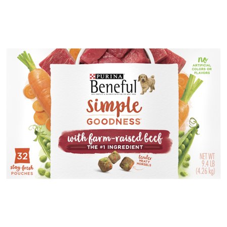 Purina Beneful Dry Dog Food  Simple Goodness With Farm Raised Beef  32 Ct. Box