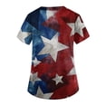 thumbnail image 4 of AHMOMEI 250 Anniversary USA Shirt Women's Womens Scrub Top Stars Stripes Women's Nurse Uniform with Pocket S-5XL Plus Size Women Scrub Tops, 4 of 4