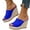 Blue, variant on Extra High Heels Wedge Slipper Sandals for Women 2025 Peep Toe Espadrilles Chunky Heeled Platform Slides