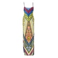 thumbnail image 1 of Floral sin Espalda para Mujeres Cuello L Yinane Vestido largo floral de las mujeres, 1 of 8