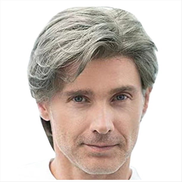 Pelucas Pelucas Sintéticas con Flequillo Pelucas Sintéticas Sin Pegamento Resistentes Al para Hombre Pelucas Pelucas de Cosplay Peluca de Uso Diario