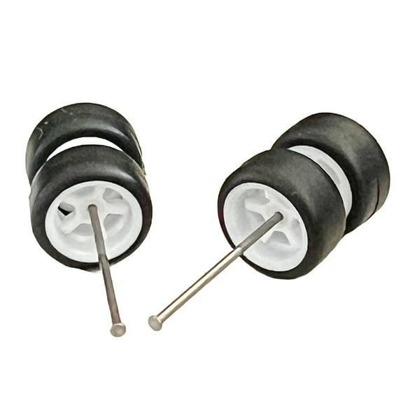 Alloy Wheels with Rubber Tires for Model Cars and Accessories Suitable for Model Building and Display