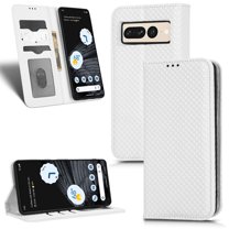 Nalacover for Google Pixel 7 Pro 6.7 inch Wallet Case,Luxury 360 Protection PU Leather Anti-Scratch Hidden Magnetic Closure Flip Folio Kickstand Credit Card Slots Shockproof Phone Cover,White
