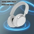 thumbnail image 6 of LACKUST Over-Ear Dual Mode Headphones - Bluetooth 5.4, Wireless/Wired, Foldable, Low Latency for Gaming & Sports, 40mm Drivers, Soft Headband - Silver, 6 of 6