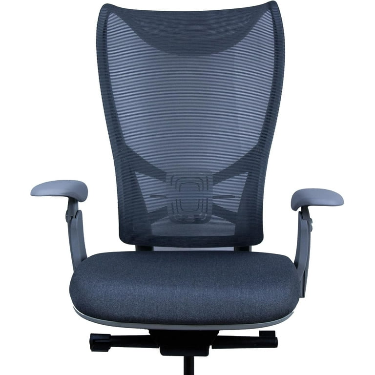 WESTHOLME High Back Office Chair, Ergonomic Desk Chair, Tilt Function, Lumbar  Support, Fabric Foam Seat - Gray