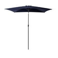 thumbnail image 1 of FLAME&SHADE 6.5 x 10 ft Rectangular Outdoor Market Patio Table Umbrella with Tilt, Navy Blue, 1 of 7