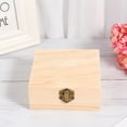thumbnail image 2 of Rectangle Trinket Box 1Pack Khaki Color Wooden Material For Women Home Use And Travel, 2 of 8