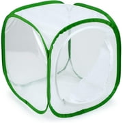 Insect and Butterfly Habitat Cage Terrarium Pop-up 12 X 12 X 12 Inches-White With Green