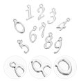thumbnail image 5 of OUNONA 50Pcs DIY Silver Arabic Numerals Charms for Craft Making and Keychains, 5 of 7