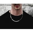 thumbnail image 4 of Savlano 925 Sterling Silver 5.5mm Herringbone Flat Snake Magic Chain Necklace for Men & Women - Made in Italy, 4 of 6