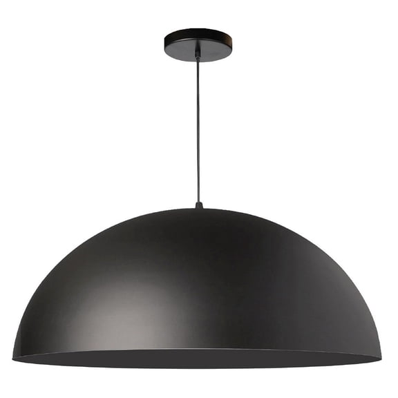 Dainolite 1LT Incandescent Pendant, Matte Black