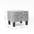 thumbnail image 5 of HomePop Medium Storage Ottoman with Hinged Lid, Tribal Pattern Velvet, 5 of 10