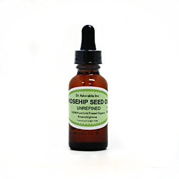 Dr. Adorable - 100% Pure Rosehip Seed Oil Organic Cold Pressed Unrefined Natural Hair Skin Anti Aging - 1 oz with