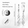 thumbnail image 6 of Lancharmed Silver Plated Earrings for Mother,Zircon Pendant Earring Gifts for Friend Woman, 6 of 8