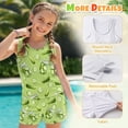 thumbnail image 5 of POLERO Big Girls Swimsuits Two Piece Tankini with Boyshorts Removable Pads Cucumber Print Quick Dry Sun Protection Beach, 5 of 8