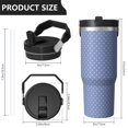 thumbnail image 4 of Modern 30oz Handheld Travel Tumbler with Handle – Double Wall Stainless Steel Insulated Cup, Flip Straw Lid, Leak-Proof & BPA-Free for Hot and Cold Drinks – Durable Coffee & Juice Mug Black, 4 of 7