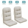 thumbnail image 1 of ATR ART to REAL 2 PCS Indoor or Outdoor Waterproof Adirondack Chair Seat and Back Cushion,Light Khaki, 1 of 15