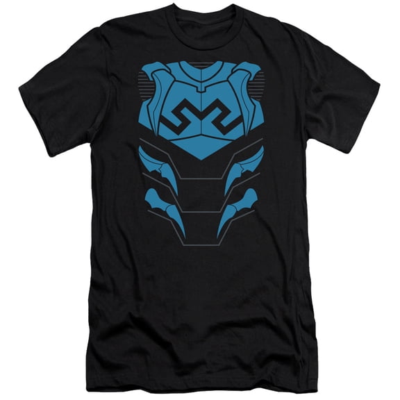 JLA Justice League Blue Beetle Premium Canvas Adult Slim Fit 30/1 T-Shirt Black