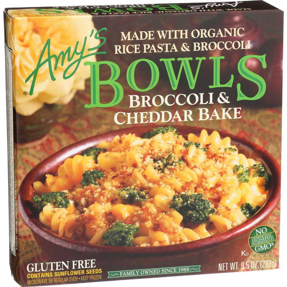 Amys Organic Broccoli and Cheddar Bake Bowl, 9.5 Ounce -- 12 per case.