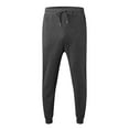thumbnail image 5 of Men's Casual Pants Male Casual Fitness Running Trousers Drawstring Loose Waist Solid Color Pants Pocket Loose Sweatpants GY2 2XL, 5 of 7