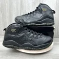 thumbnail image 1 of Ni - ke Ni - ke Air Jordan 10 Retro NYC Black Gold Mens 9 310805-012 Sneakers Shoes 2016, 1 of 5