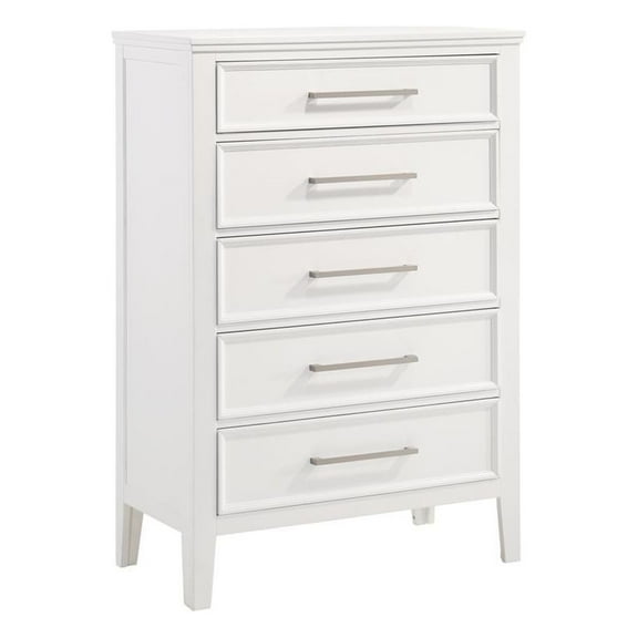 New Classic Furniture Andover Transitional Solid Wood Chest in White