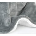 thumbnail image 2 of Koyou Super Soft Plush Sherpa Borrego Bed Blanket, Queen - Dark Gray, 200 x 241cm, 2 of 3
