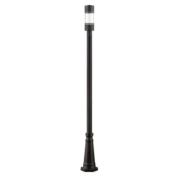 Z Lite 584PHMR-533PM-BK 24 in. Dunbroch 1 Light Black Outdoor Pier Mounted Fixture