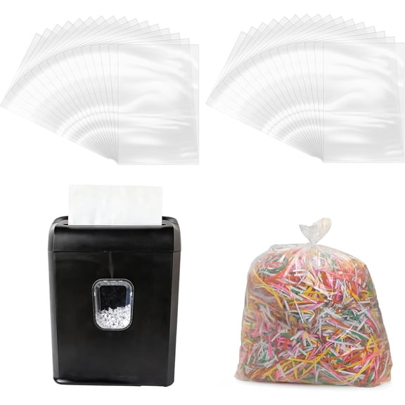 200 Pcs Shredder Bags Gallon Size Paper Shredder Bags Hold up to 8.5 Gallon of Shredded Materials for Home Office Paper Trash
