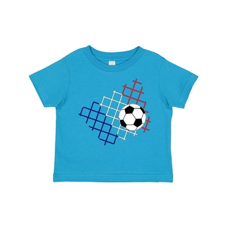 

Inktastic Soccer Ball Net with French Flag Colors Boys or Girls Toddler T-Shirt