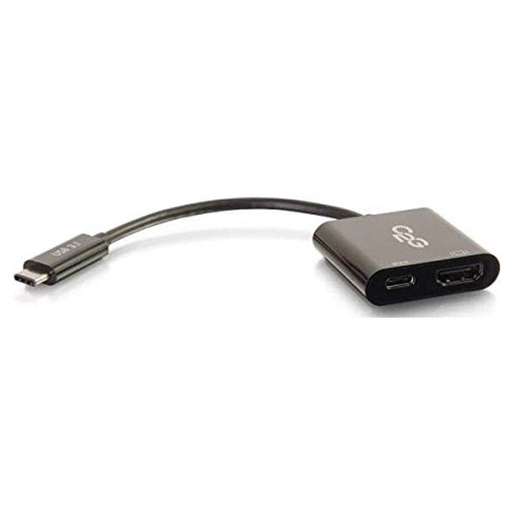 C2G USB-C To HDMI® Audio/Video Adapter Converter With Power Delivery - Black