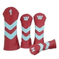 thumbnail image 1 of Cubierta de La Cabeza Del Golf de La PU de 4 Paquetes con El Accesorio Del Golfista de Los Deportes Del Protector Del Forro de La Felpa rojo Soledad Cubierta de cabeza de golf, 1 of 10