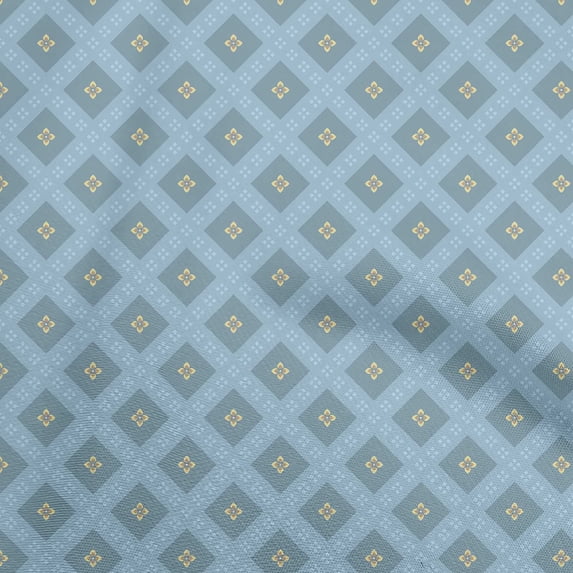 oneOone Viscose Jersey Dusty Blue Fabric Block Sewing Material Print Fabric By The Yard 60 Inch Wide-1T
