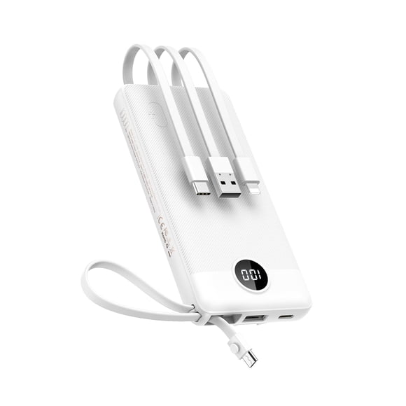 Banco de baterías con cables integrados VEEKTOMX 10000 mAh