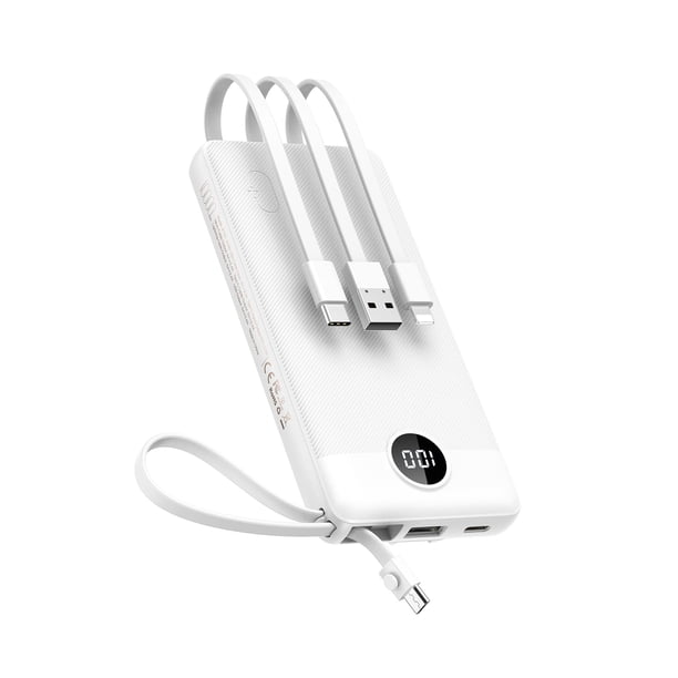 Banco de baterías con cables integrados VEEKTOMX 10000 mAh