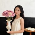 thumbnail image 6 of 2Pcs Oil Painting Style Dahlia Bouquet, Realistic Layered Petal Design With Anti-Fade Color, Decorative Artificial Flower for Home Dining Table, Wedding Layout, Hotel Decor and Shooting Props, 6 of 6