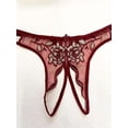 thumbnail image 3 of Braguitas transparentes con entrepierna abierta y bordado floral - Lencería y ropa interior sensual para mujer, 3 of 5