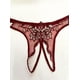 thumbnail image 3 of Braguitas transparentes con entrepierna abierta y bordado floral - Lencería y ropa interior sensual para mujer, 3 of 5