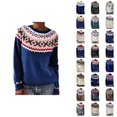 thumbnail image 1 of Chandails pour Femmes 2025 Manches Longues Tricot Épais Chandail-Over Automne Hiver Col Roulé Surdimensionné, 1 of 5