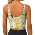 thumbnail image 3 of Vsdgher Animal Tree Print Women Sleeveless Athletic Tank Top Built-in Bra Camisole Sports Vest for Yoga Running Fitness Exercise with Removable Pads, 3 of 8