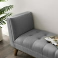 thumbnail image 6 of Modway Haven Tufted Button Upholstered Fabric Accent Bench in Light Gray, 6 of 7