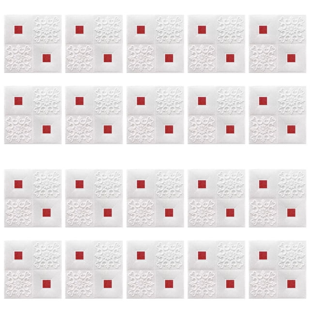 Wweixi 20piece Self Sticker Tile Living Foam Waterproof Stickers For Office Bedroom 20pcs Tile Wall Sticker Soft Foam Panel type+3
