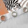 thumbnail image 4 of Feelyou Cartoon Zebra Kids Curtains Pack of 2 (42x84 Each), Fashion Stripes Lines Curtains Blackout, Orange Kawaii Animal Bedroom Curtains, Window Curtains Home Decor, 4 of 6