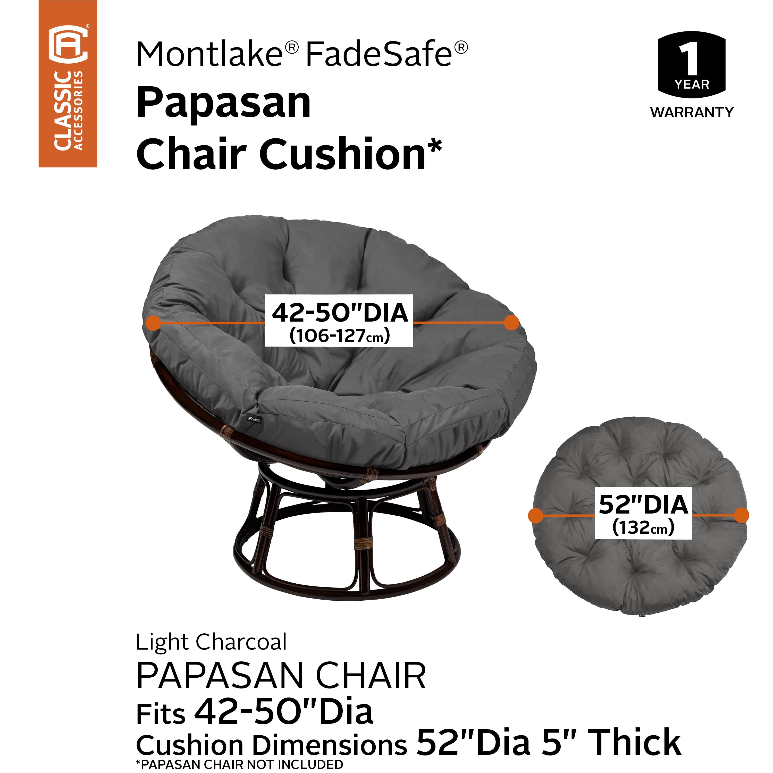 papasan chair cushion 50 inch