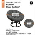 thumbnail image 2 of Classic Accessories Montlake Water-Resistant Papasan Cushion, 50 inch, Light Charcoal, 2 of 8