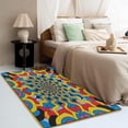thumbnail image 4 of Geometric Boho Area Rug 6x9,Rugs for Bedroom Living Room, Modern Geometric Area Rug, Geometric Tribal Rug, Large Fluffy Area Rug for Living Room Bedroom Balcony Indoor Carpets Decorations Easy Clean, 4 of 7