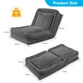 thumbnail image 2 of BALUS 71" Bean Bag Floor Sofa with 2 Soft Pillows,  Human Dog Bed for Adult , Convertible Couch Bed , Artifical Fur, Light Gray, 2 of 6