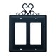 thumbnail image 1 of Cubierta Doble GFI Corazón EGG-51 Village Wrought Iron, 1 of 1