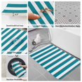thumbnail image 6 of Teal Striped Bath Mat 3 Piece Bathroom Rug Set, Simple Art Vertical Stripe Farmhouse Non Slip Bath Rug Contour Mat and Toilet Lid Cover, Absorbent Shower Mats Soft Bath Rugs and Mats Sets, 6 of 8